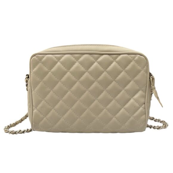Vintage Jennifer Moore Crossbody Quilted Cream Handbag Gold Chain  10"X2.75”X7” - Picture 2 of 12